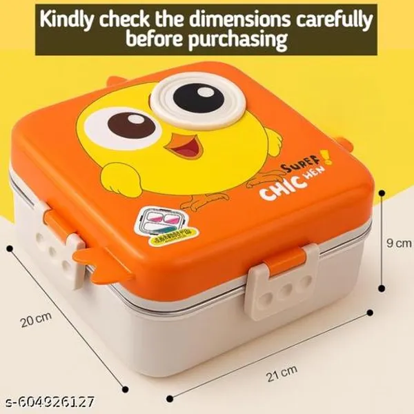 Orange_Premium_5-Compartment_Chicken_Lunch_Box_For_Kids