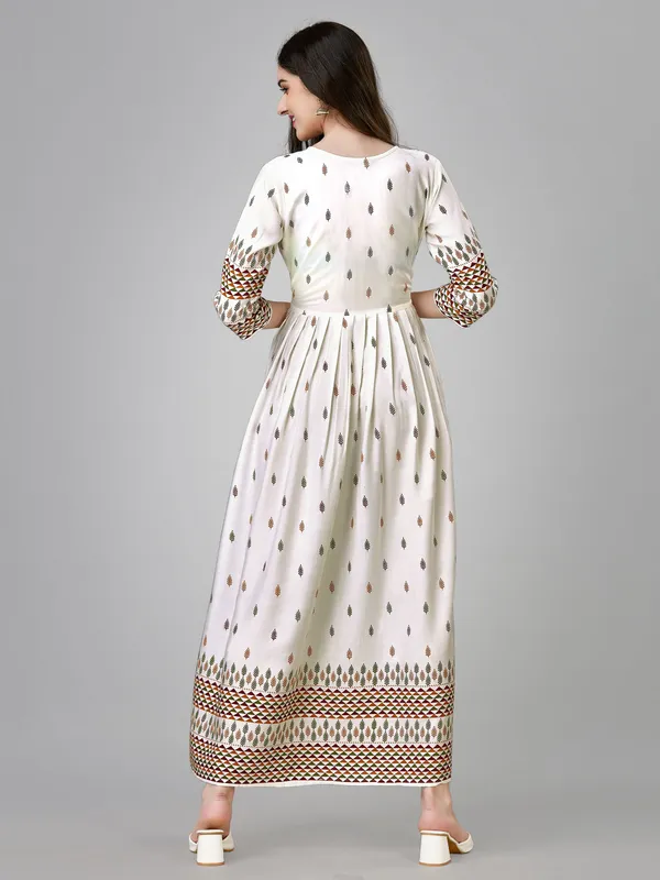White_White_Self_Design_Anarkali_Kurta_For_Women