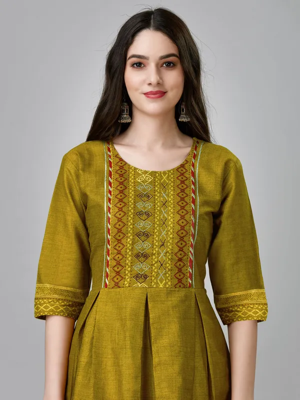 Yellow_Yellow_Embroidered_Anarkali_Kurta_For_Women