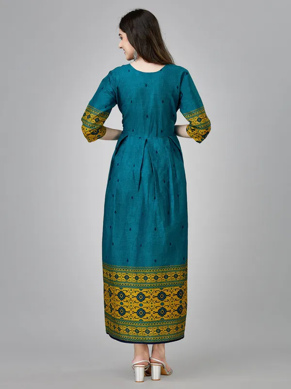 Light_Blue_Light_Blue_Self_Design_Anarkali_Kurta_For_Women