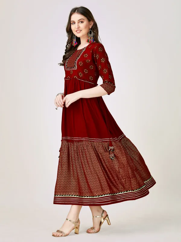 Maroon_Maroon_Embroidered_Anarkali_Kurta_For_Women