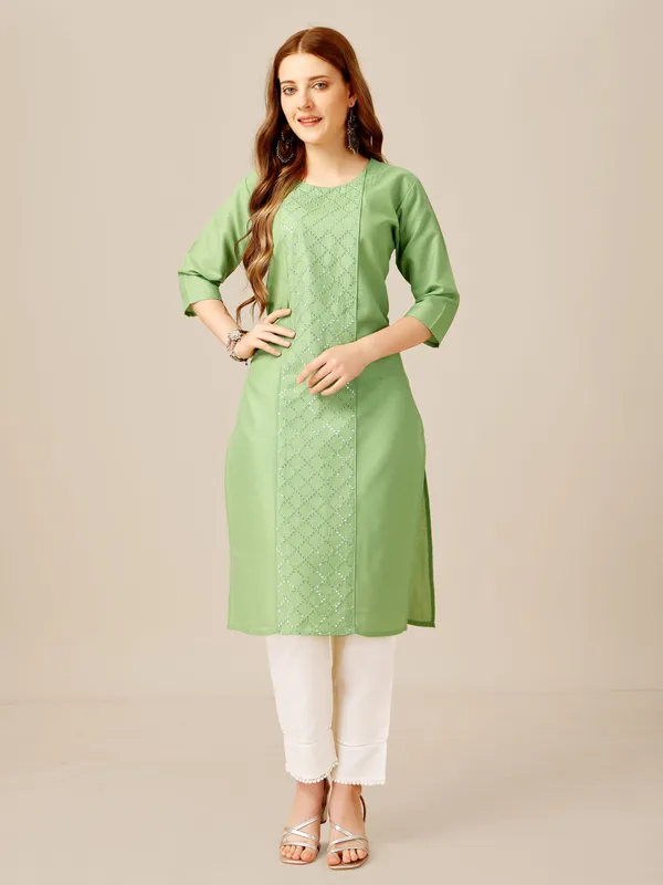 Green_&_Lime_Kurta_Pant_Set_For_Women