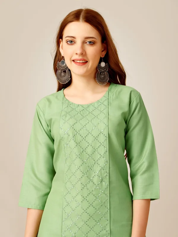 Green_&_Lime_Kurta_Pant_Set_For_Women
