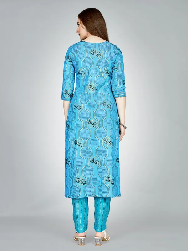 Light_Blue_&_Sky_Blue_Kurta_Pant_Set_For_Women