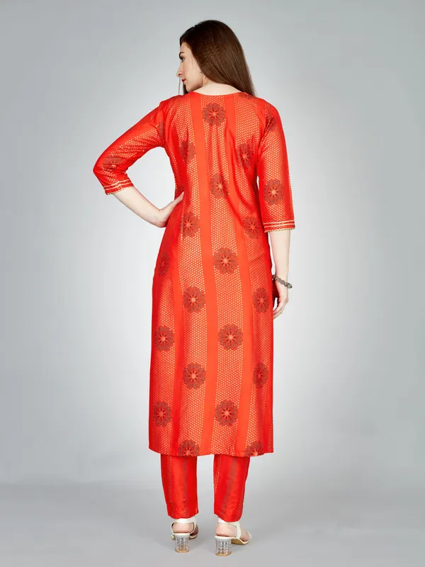 Orange_Kurta_Pant_Set_For_Women