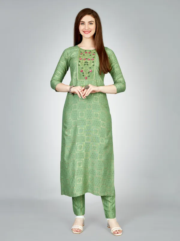 Light_Green_&_Pista_Kurta_Pant_Set_For_Women