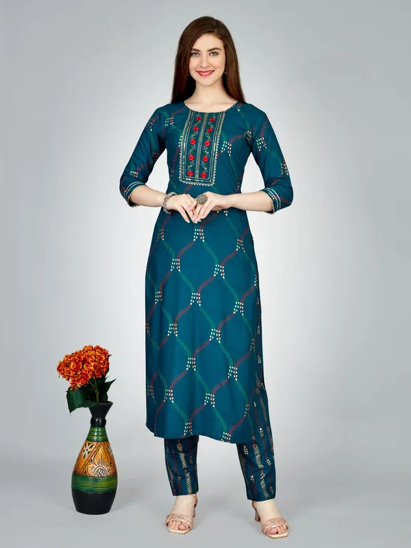 Blue_Kurta_Pant_Set_For_Women