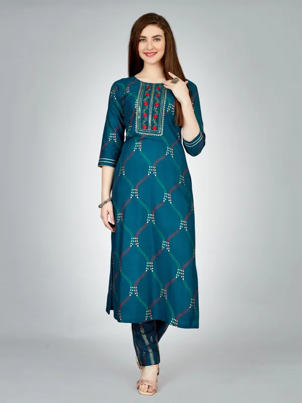Blue_Kurta_Pant_Set_For_Women