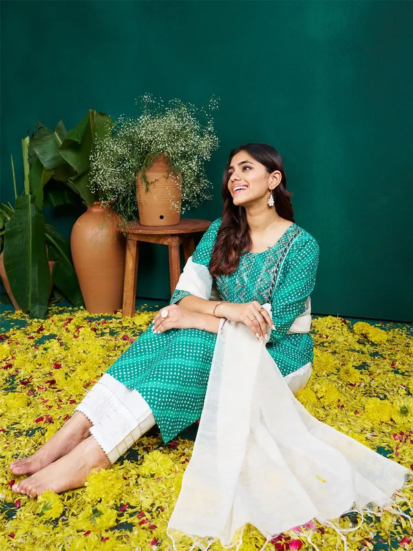 Green_&_Rama_Kurta_Pant_Dupatta_Set_For_Women