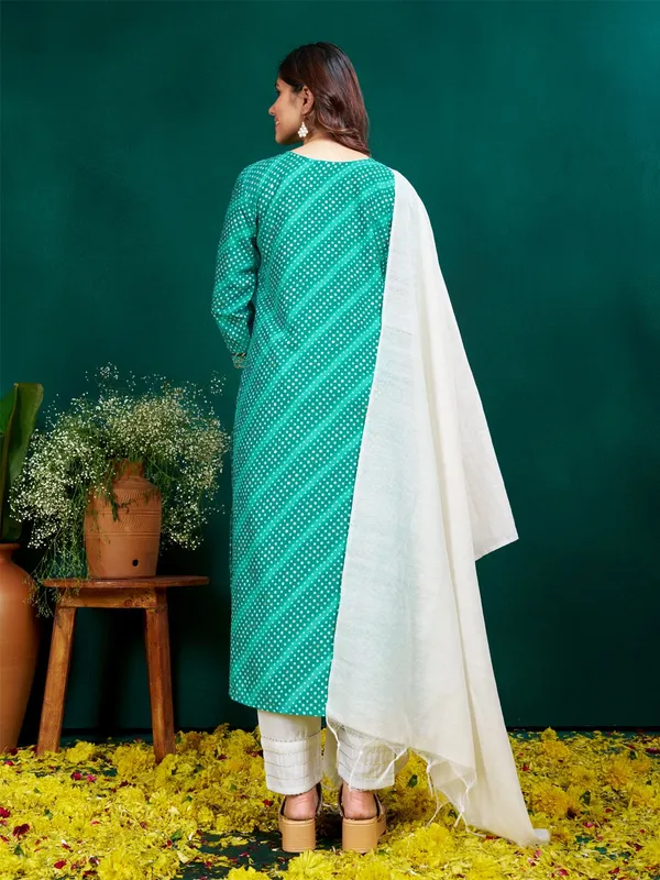 Green_&_Rama_Kurta_Pant_Dupatta_Set_For_Women