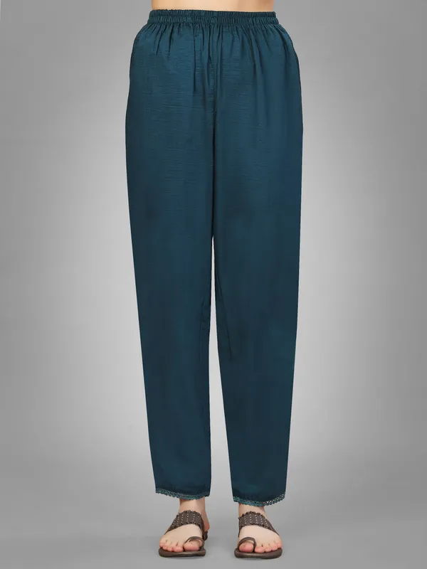 Blue_&_Morpich_Kurta_Pant_Dupatta_Set_For_Women
