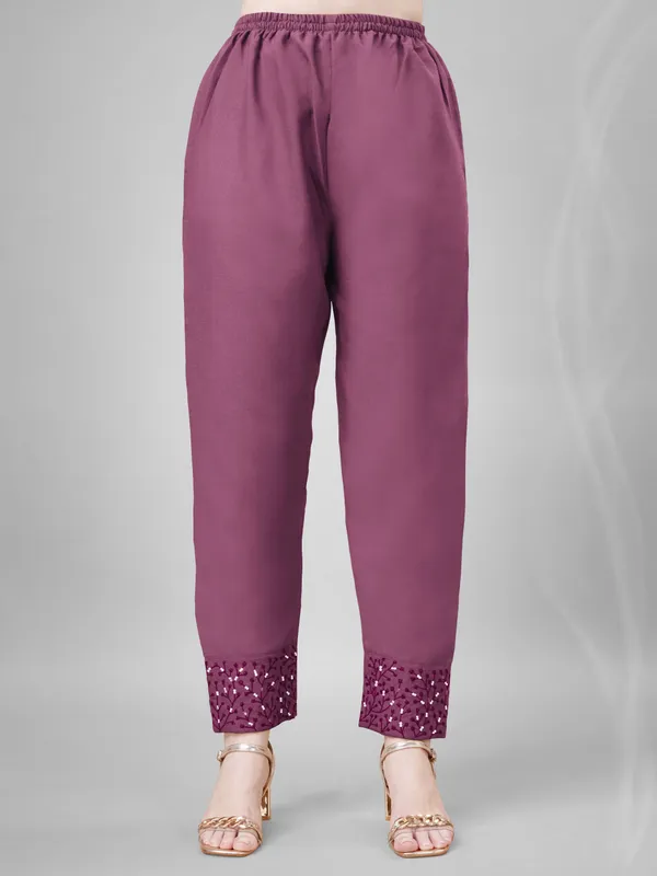 Purple_&_Wine_Kurta_Pant_Dupatta_Set_For_Women