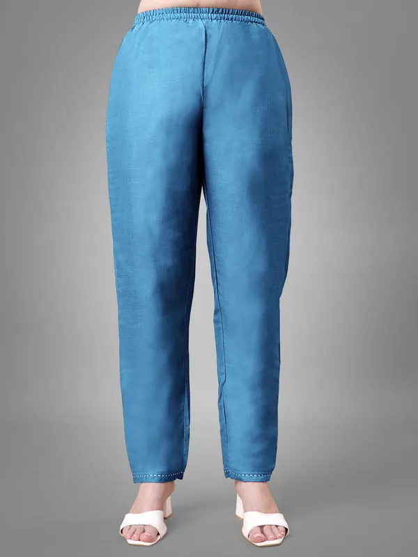 Light_Blue_&_Sky_Blue_Kurta_Pant_Dupatta_Set_For_Women