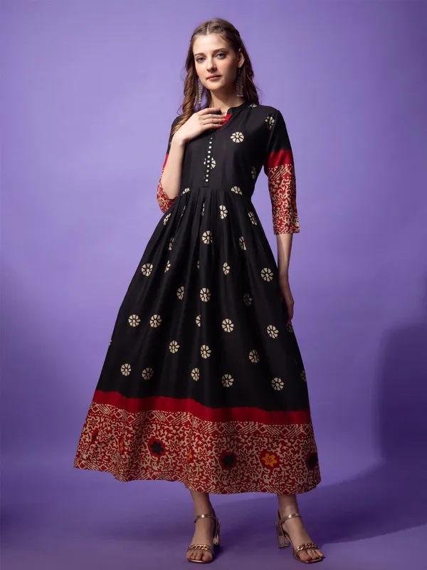 Black_Black_Printed_Anarkali_Kurta_For_Women