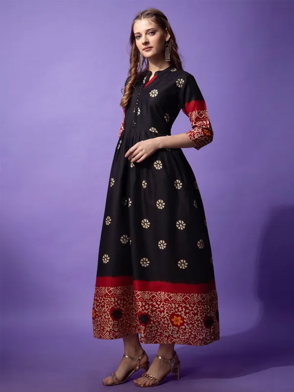 Black_Black_Printed_Anarkali_Kurta_For_Women