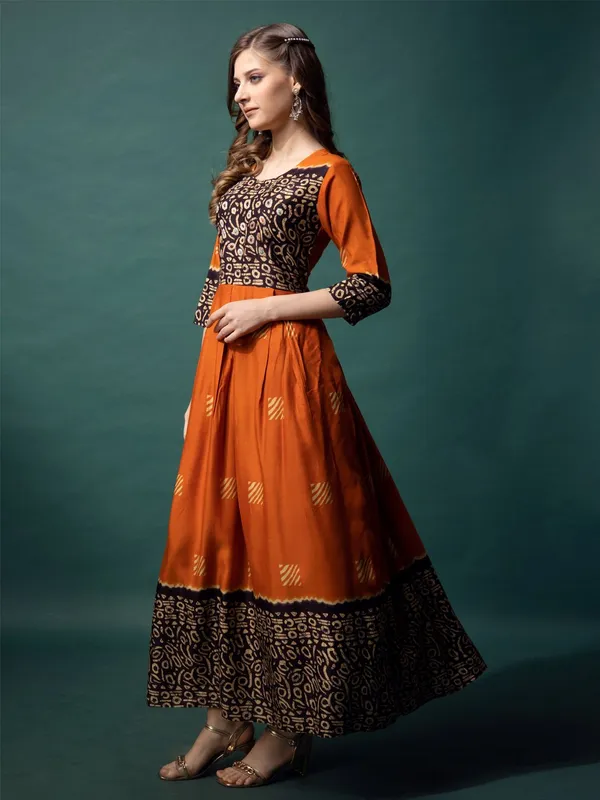 Orange_Orange_Printed_Anarkali_Kurta_For_Women