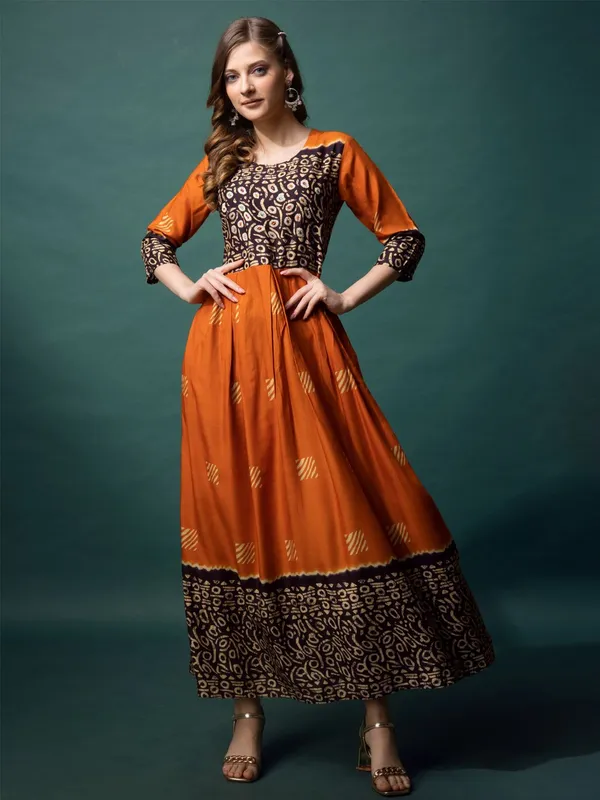 Orange_Orange_Printed_Anarkali_Kurta_For_Women