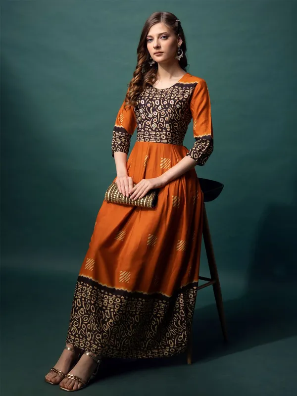 Orange_Orange_Printed_Anarkali_Kurta_For_Women