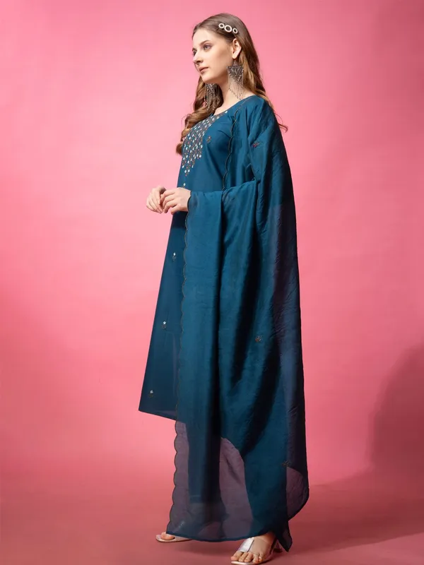 Blue_&_Morpichh_Kurta_Pant_Dupatta_Set_For_Women