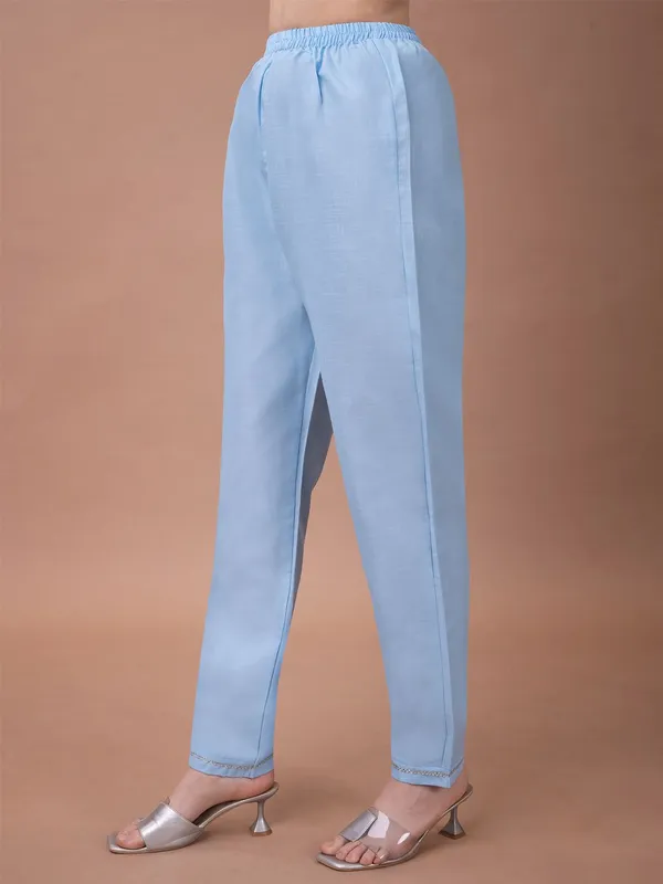 Blue_&_Sky_Blue_Kurta_Pant_Dupatta_Set_For_Women