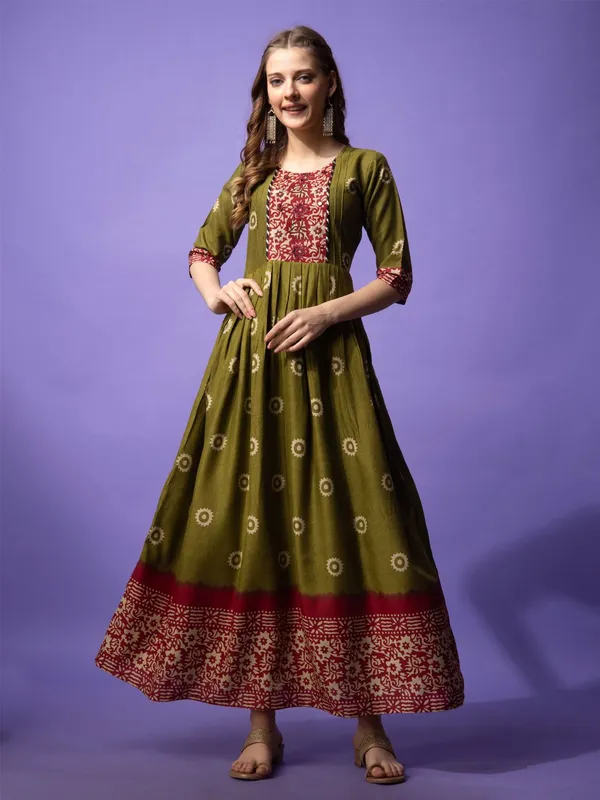 Green_&_Mehendi_Green_Printed_Anarkali_Kurta_For_Women