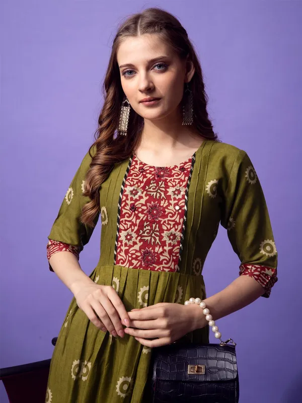 Green_&_Mehendi_Green_Printed_Anarkali_Kurta_For_Women