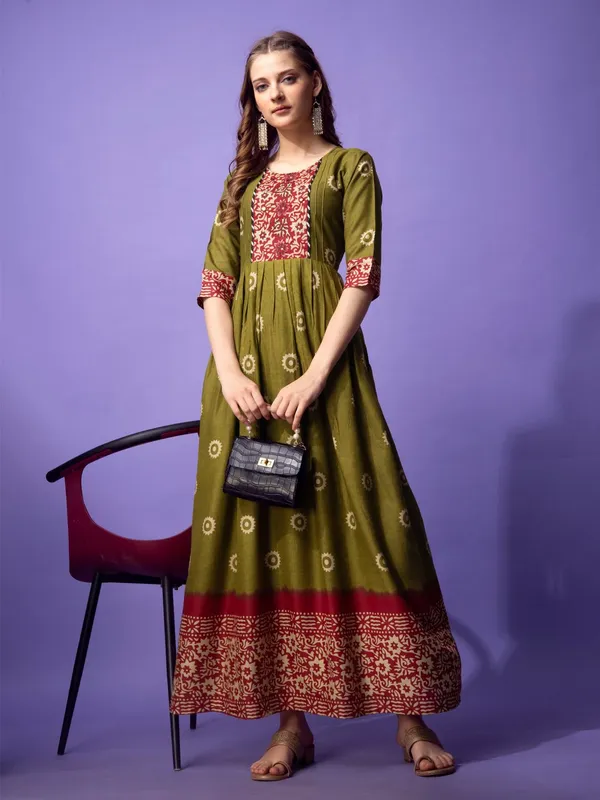 Green_&_Mehendi_Green_Printed_Anarkali_Kurta_For_Women