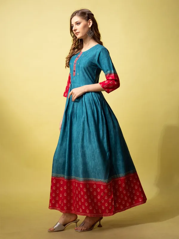 Blue_&_Rama_Blue_Printed_Anarkali_Kurta_For_Women