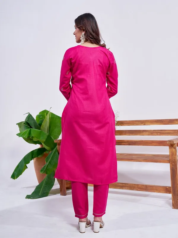 Pink_&_Rani_Kurti_Pant_Dupatta_Set_For_Women