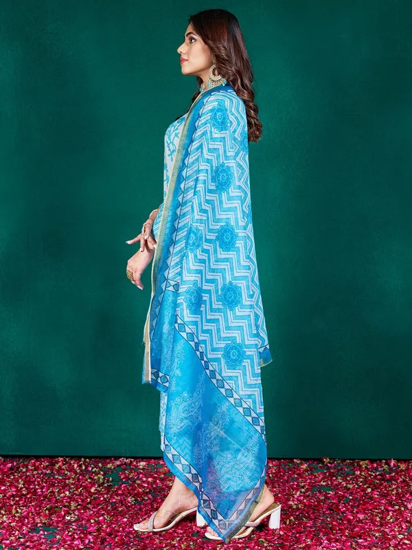 Light_Blue_&_SkyBlue_Kurta_Pant_Dupatta_Set_For_Women