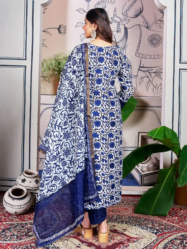 Blue_Kurta_Pant_Dupatta_Set_For_Women