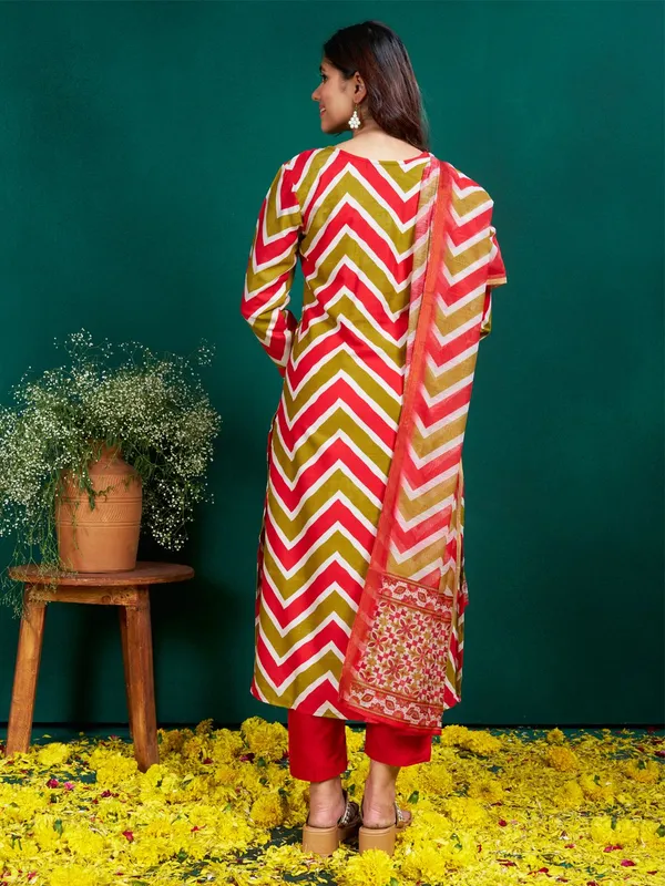 Red_Kurta_Pant_Dupatta_Set_For_Women