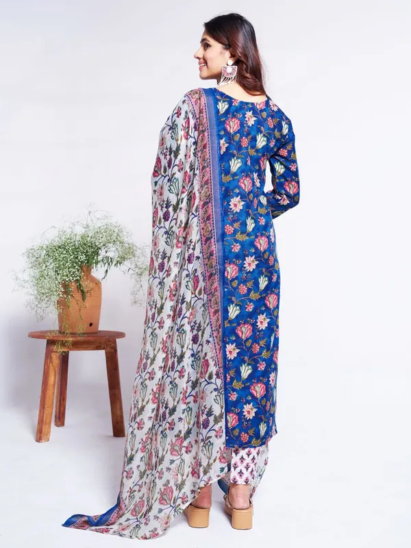 Blue_Kurta_Pant_Dupatta_Set_For_Women