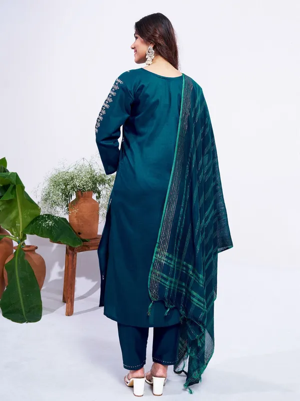 Blue_&_Morpichh_Kurta_Pant_Dupatta_Set_For_Women