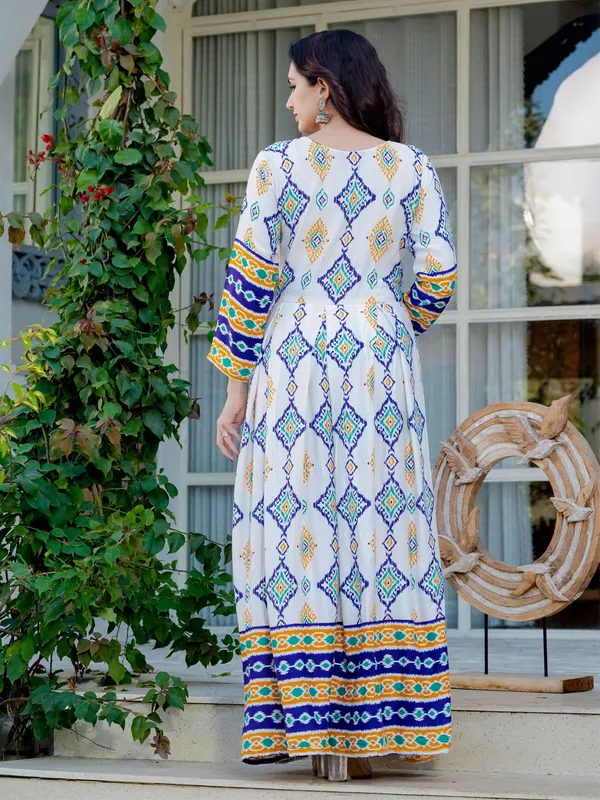 White_White_Printed_Anarkali_Kurta_For_Women