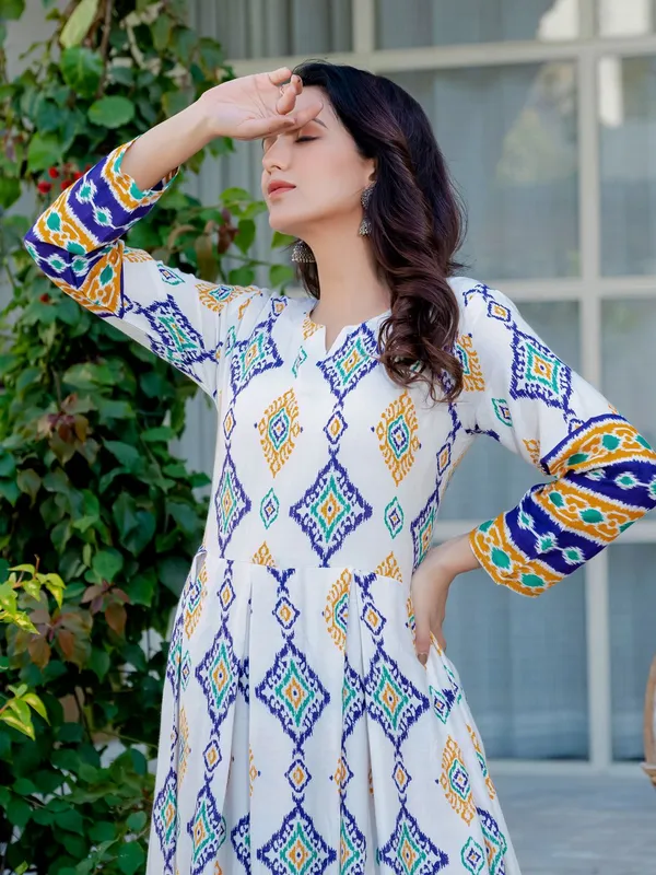 White_White_Printed_Anarkali_Kurta_For_Women