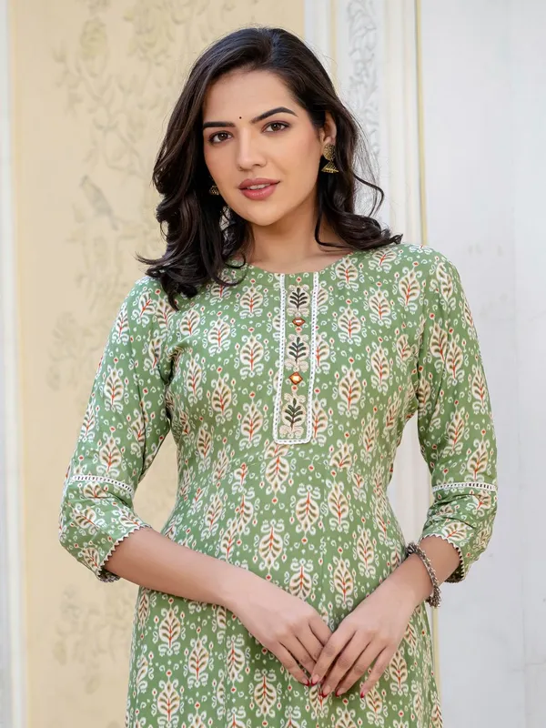 Green_Green_Printed_A-line_Kurta_For_Women