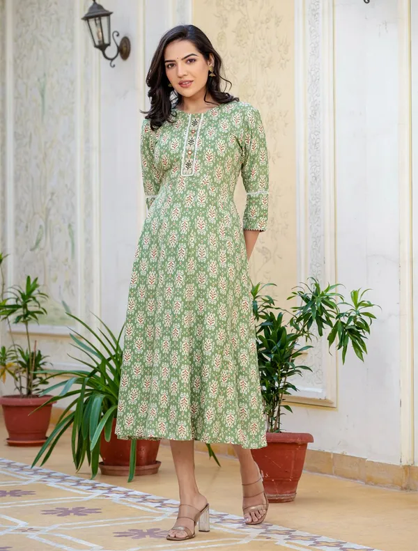 Green_Green_Printed_A-line_Kurta_For_Women