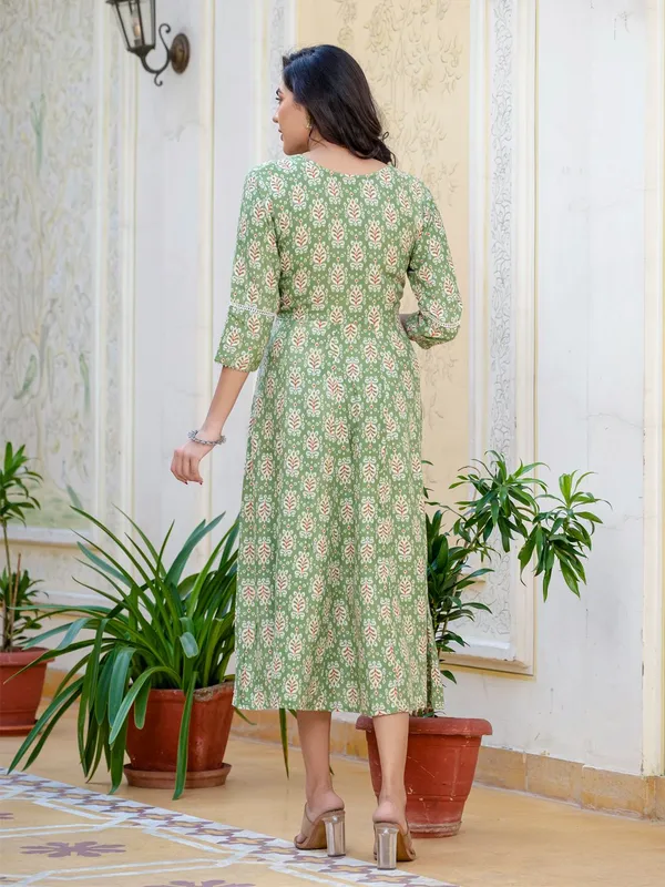 Green_Green_Printed_A-line_Kurta_For_Women