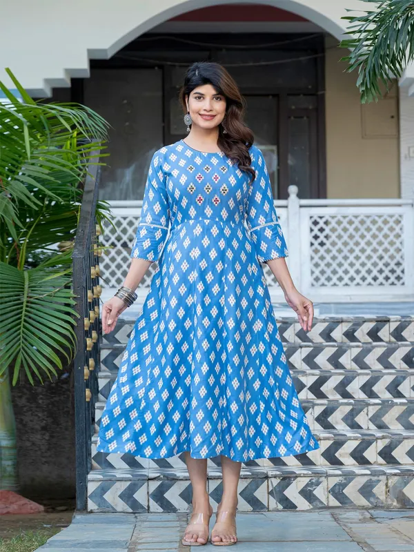 Blue_&_Skyblue_Blue_Printed_A-line_Kurta_For_Women
