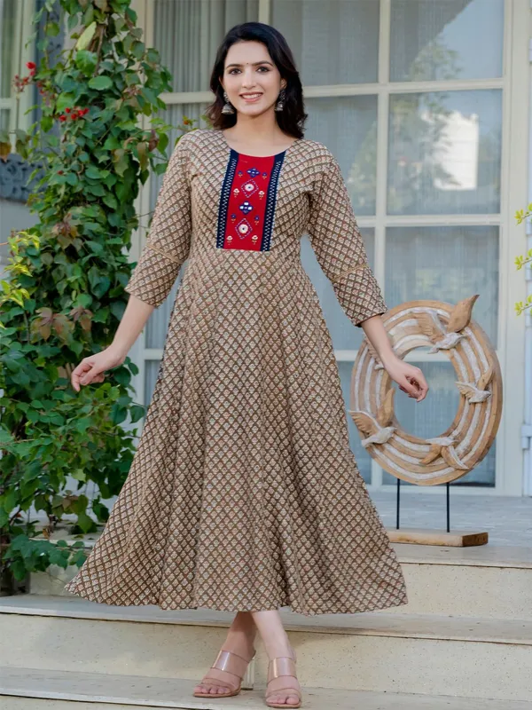 Beige_&_Khaki_Beige_Printed_A-line_Kurta_For_Women