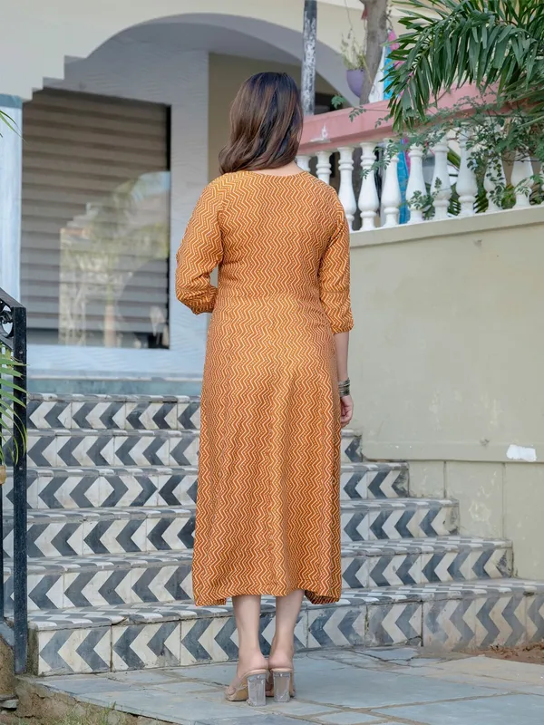 Brown_&_Rust_Brown_Printed_A-line_Kurta_For_Women