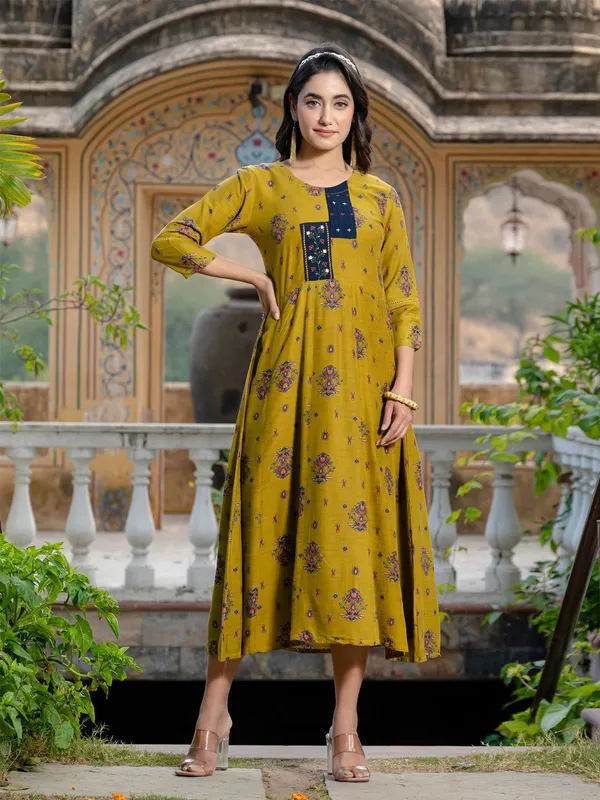 Green_&_Mehendi_Green_Printed_A-line_Kurta_For_Women