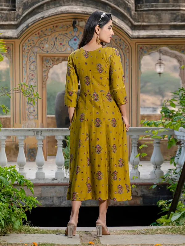 Green_&_Mehendi_Green_Printed_A-line_Kurta_For_Women