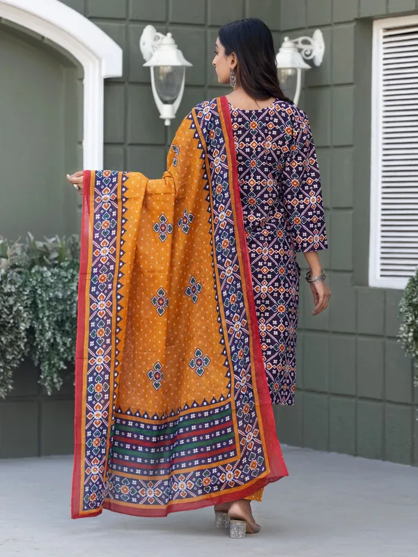 Blue_&_NavyBlue_Kurti_Pant_Dupatta_Set_For_Women