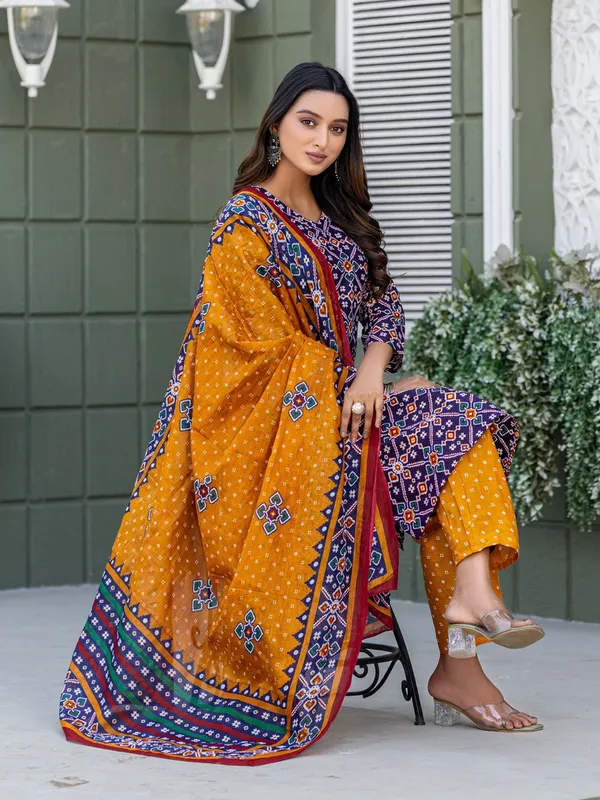 Blue_&_NavyBlue_Kurti_Pant_Dupatta_Set_For_Women