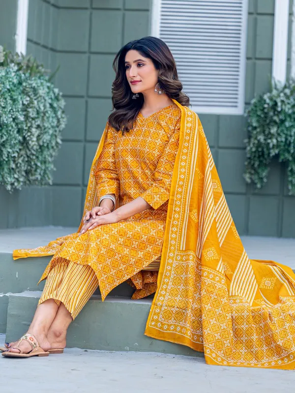 Yellow_Kurti_Pant_Dupatta_Set_For_Women