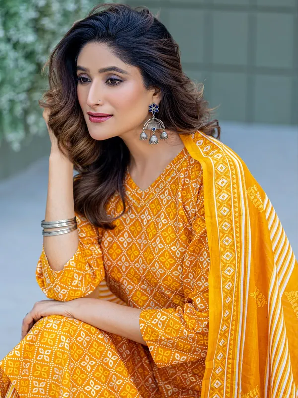 Yellow_Kurti_Pant_Dupatta_Set_For_Women
