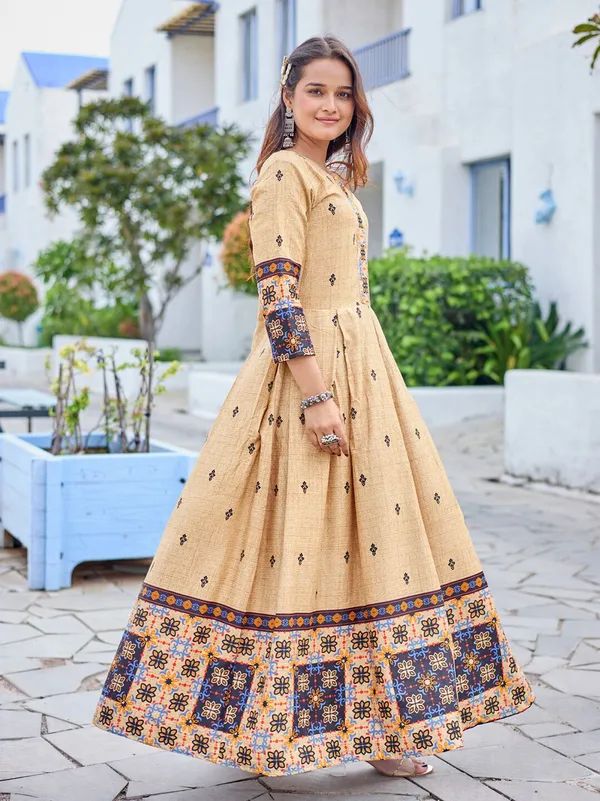 Green_&_Cream_Green_Printed_Anarkali_Kurta_For_Women