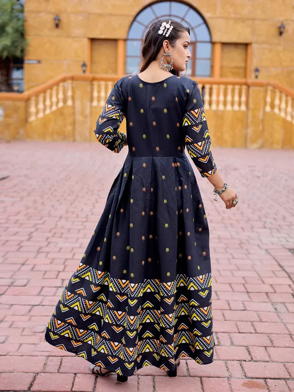 Black_Black_Printed_Anarkali_Kurta_For_Women